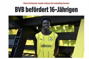 图片报：多特提拔16岁中场卡巴进U23，准备新赛季可能德甲首秀